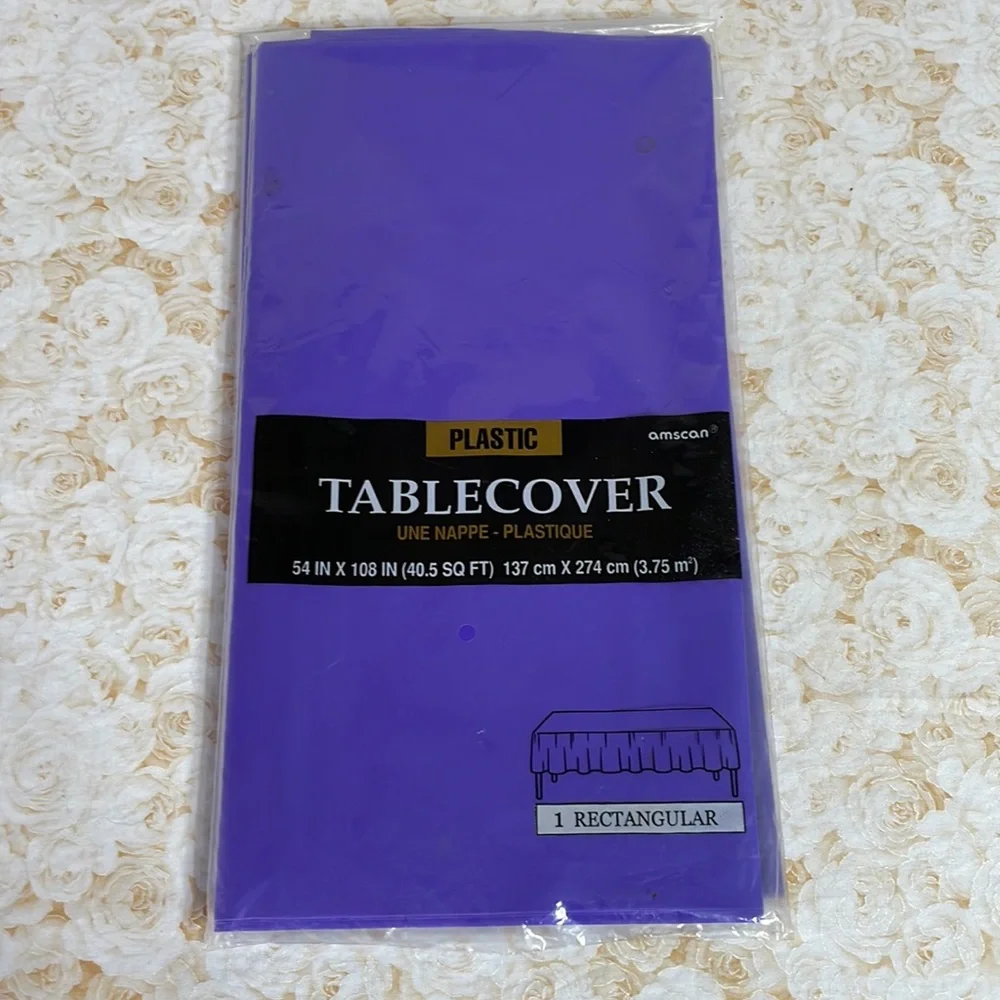 Amscan Purple Plastic Table Cover.